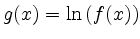 $ g(x)=\ln\,(f(x))$