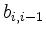 $ b_{i,i-1}$