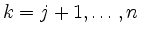 $ k=j+1 , \hdots , n$