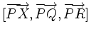 $\displaystyle [\overrightarrow{PX},\overrightarrow{PQ},
\overrightarrow{PR}]
$