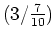 $ (3/\frac{7}{10})$