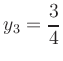 $\displaystyle y_3 = \frac{3}{4}$