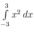 $ \int\limits_{-3}^3 x^2\, dx$