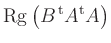 $ \displaystyle\operatorname{Rg}\left(B^{\,\rm {t}}A^{\rm {t}}A\right)$