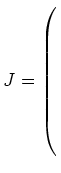 $ J= \left(\rule{0pt}{10ex}\right.$